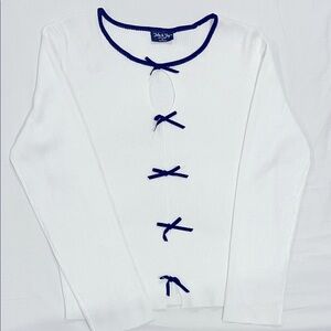 Jolie & Joy White Ribbed Top